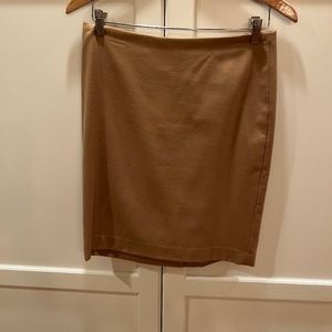TALBOTS WOMENS WOOL CAMEL PENCIL SKIRT Size 4